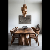 Trueliving Wood Brown Luxurious Dinning Table H 30 x W 45 x D 35; Chair : H 34 x W 18 x D 18